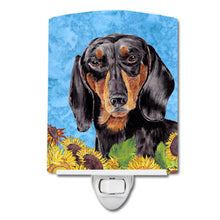 Load image into Gallery viewer, Dachshund in Summer Flowers Ceramic Night Light SC9065CNL