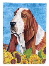 Load image into Gallery viewer, Basset Hound Flag Canvas House Size