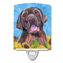 Load image into Gallery viewer, Labrador in Summer Flowers Ceramic Night Light SC9074CNL