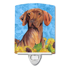 Load image into Gallery viewer, Vizsla in Summer Flowers Ceramic Night Light SC9079CNL
