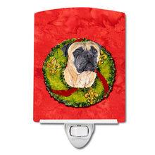 Load image into Gallery viewer, Mastiff Christmas Wreath Ceramic Night Light SC9087CNL
