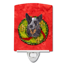Load image into Gallery viewer, Australian Cattle Dog Christmas Wreath Ceramic Night Light SC9090CNL