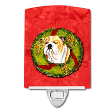 Load image into Gallery viewer, Bulldog English Christmas Wreath Ceramic Night Light SC9098CNL