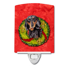 Load image into Gallery viewer, Dachshund Christmas Wreath Ceramic Night Light SC9099CNL