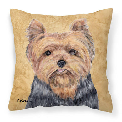Yorkie Decorative   Canvas Fabric Pillow