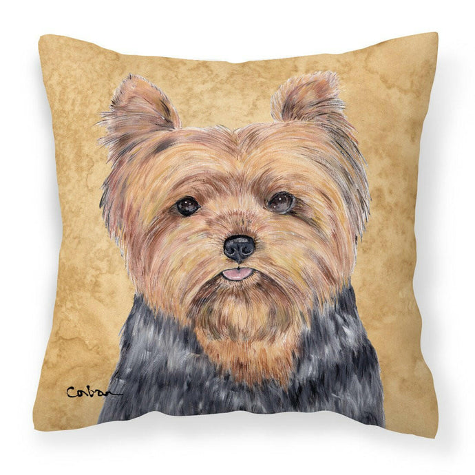Yorkie Decorative   Canvas Fabric Pillow