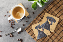 Load image into Gallery viewer, Doberman Coasters - Set of 4 Lightweight Foam, Absorbent Drink Coasters