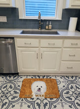 Load image into Gallery viewer, Bichon Frise Wipe your Paws Machine Washable Memory Foam Mat SC9135RUG