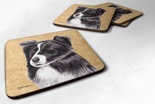 Load image into Gallery viewer, Border Collie Coasters - Set of 4 Lightweight Foam, Absorbent Drink Coasters