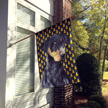 Load image into Gallery viewer, Doberman Natural Ears Candy Corn Halloween Portrait Flag Canvas House Size