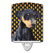 Load image into Gallery viewer, Doberman Natural Ears Candy Corn Halloween Portrait Ceramic Night Light SC9148CNL