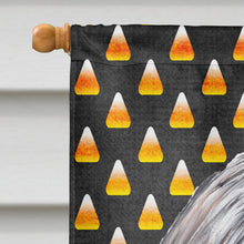Load image into Gallery viewer, Shih Tzu Candy Corn Halloween Portrait Flag Canvas House Size