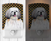 Load image into Gallery viewer, Shih Tzu Candy Corn Halloween Portrait Ceramic Night Light SC9164CNL