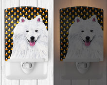 Load image into Gallery viewer, American Eskimo Candy Corn Halloween Portrait Ceramic Night Light SC9168CNL