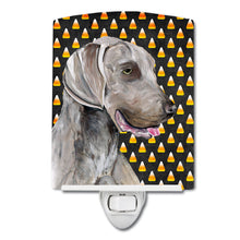 Load image into Gallery viewer, Weimaraner Candy Corn Halloween Portrait Ceramic Night Light SC9170CNL