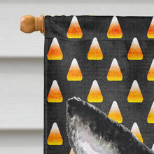Load image into Gallery viewer, Boston Terrier Candy Corn Halloween Portrait Flag Canvas House Size