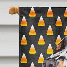 Load image into Gallery viewer, Springer Spaniel Candy Corn Halloween Portrait Flag Canvas House Size