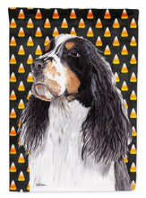 Load image into Gallery viewer, Springer Spaniel Candy Corn Halloween Portrait Flag Canvas House Size