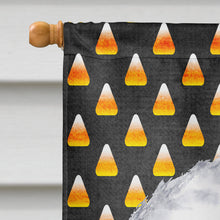 Load image into Gallery viewer, Bichon Frise Candy Corn Halloween Portrait Flag Canvas House Size
