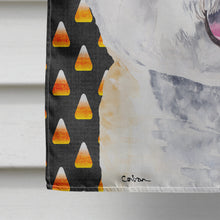 Load image into Gallery viewer, Bichon Frise Candy Corn Halloween Portrait Flag Canvas House Size