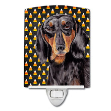 Load image into Gallery viewer, Dachshund Candy Corn Halloween Portrait Ceramic Night Light SC9174CNL