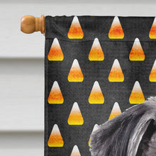 Load image into Gallery viewer, Pug Candy Corn Halloween Portrait Flag Canvas House Size