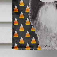 Load image into Gallery viewer, Border Collie Candy Corn Halloween Portrait Flag Canvas House Size