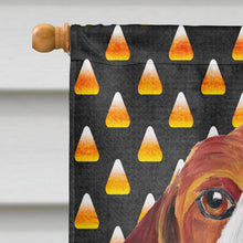 Load image into Gallery viewer, Beagle Candy Corn Halloween Portrait Flag Canvas House Size