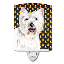 Load image into Gallery viewer, Westie Candy Corn Halloween Portrait Ceramic Night Light SC9180CNL