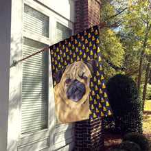 Load image into Gallery viewer, Pug Candy Corn Halloween Portrait Flag Canvas House Size
