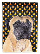 Load image into Gallery viewer, Mastiff Candy Corn Halloween Portrait Flag Canvas House Size