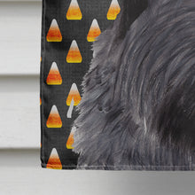 Load image into Gallery viewer, Scottish Terrier Candy Corn Halloween Portrait Flag Canvas House Size