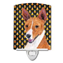 Load image into Gallery viewer, Basenji Candy Corn Halloween Portrait Ceramic Night Light SC9185CNL