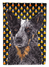 Load image into Gallery viewer, Australian Cattle Dog Candy Corn Halloween Portrait Flag Canvas House Size