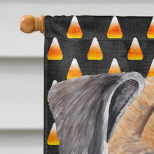 Load image into Gallery viewer, Boxer Fawn Uncropped Ears Candy Corn Halloween Portrait Flag Canvas House Size