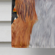 Load image into Gallery viewer, Cavalier Spaniel Blenheim Candy Corn Halloween Portrait Flag Canvas House Size