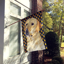 Load image into Gallery viewer, Labrador Yellow Candy Corn Halloween Portrait Flag Canvas House Size