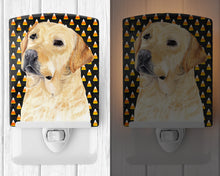 Load image into Gallery viewer, Labrador Yellow Candy Corn Halloween Portrait Ceramic Night Light SC9198CNL