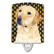 Load image into Gallery viewer, Labrador Yellow Candy Corn Halloween Portrait Ceramic Night Light SC9198CNL