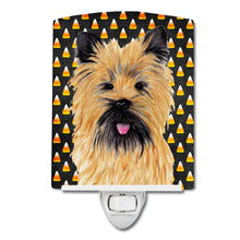 Load image into Gallery viewer, Cairn Terrier Candy Corn Halloween Portrait Ceramic Night Light SC9199CNL