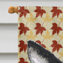 Load image into Gallery viewer, Boston Terrier Fall Leaves Portrait Flag Canvas House Size
