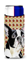 Load image into Gallery viewer, Boston Terrier Fall Leaves Portrait Slim Can Hugger – Fun &amp; Functional Drink Coolers SC9200MUK