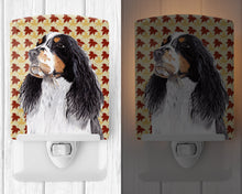Load image into Gallery viewer, Springer Spaniel Fall Leaves Portrait Ceramic Night Light SC9202CNL