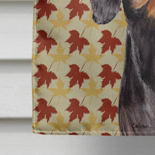 Load image into Gallery viewer, Dachshund Fall Leaves Portrait Flag Canvas House Size