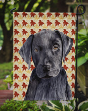 Load image into Gallery viewer, Labrador Black Fall Leaves Portrait Garden Flag – Decorative Outdoor Yard Flag