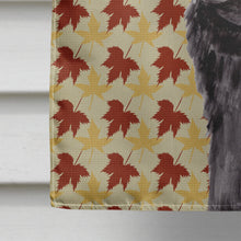 Load image into Gallery viewer, Pug Black Fall Leaves Portrait Flag Canvas House Size