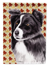 Load image into Gallery viewer, Border Collie Fall Leaves Portrait Garden Flag – Decorative Outdoor Yard Flag