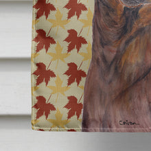 Load image into Gallery viewer, Dachshund Fall Leaves Portrait Flag Canvas House Size
