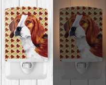 Load image into Gallery viewer, Beagle Fall Leaves Portrait Ceramic Night Light SC9209CNL