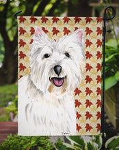 Load image into Gallery viewer, Westie Fall Leaves Portrait Garden Flag – Decorative Outdoor Yard Flag